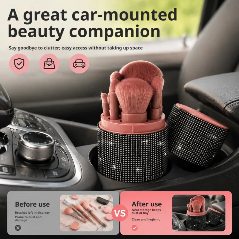 CabinReset Brush Organizer – Dustproof Travel Holder for On-the-Go Glam