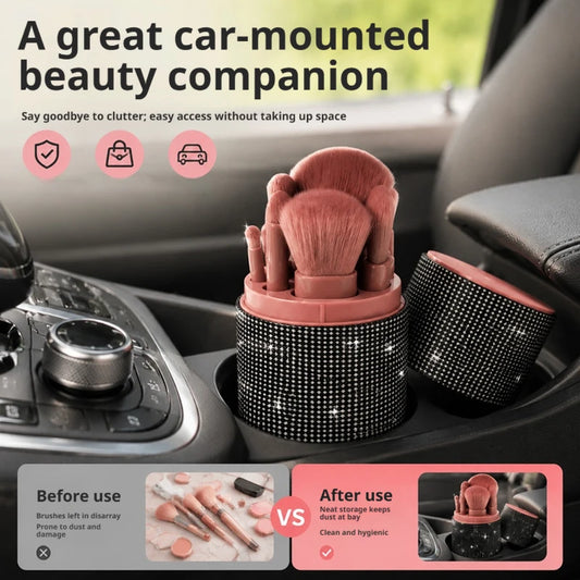 CabinReset Brush Organizer – Dustproof Travel Holder for On-the-Go Glam